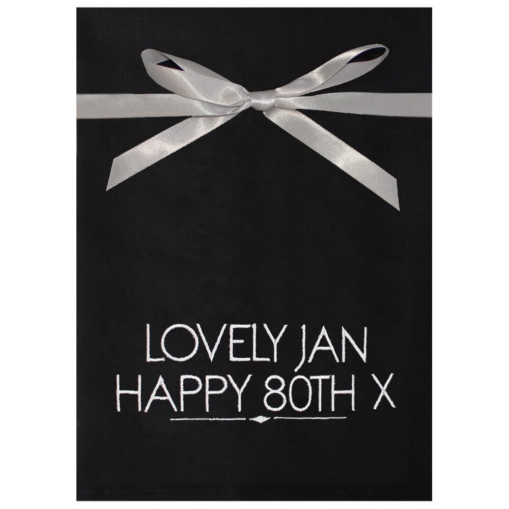 TeddyT's Personalised Name & Message Embroidered Cotton Tea Towel