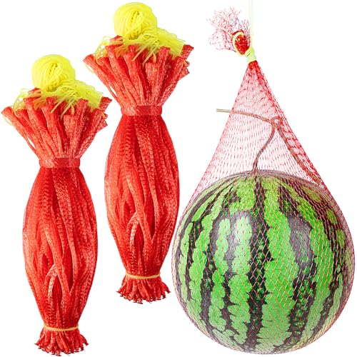 Iceyyyy 100 Pack Watermelon Nets Hanging Watermelon Nets Bags Mesh Reusable Melon Hammocks Cradles for Honeydew Melon Cucumbers Garden Growing