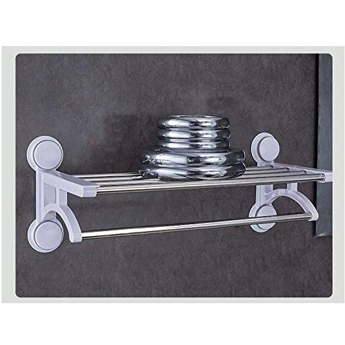 Toallero para colgar en la pared del baño sin taladro multifuncional 5