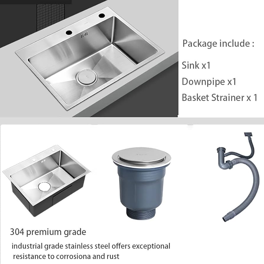 18-inch Sink Kitchen Sink Single Bowl Sink Stainless Steel
