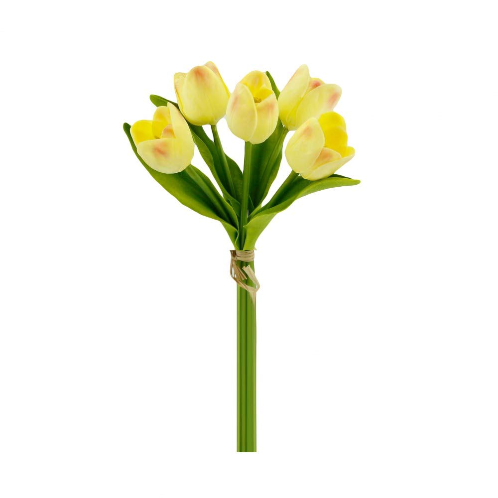 Angel Isabella Realistic Tulip Raffia Tied Flowers, Real Touch Artificial Flowers for Decoration, Beautiful Artificial Flowers Arrangements for Home,