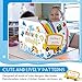 24 Pcs Privacy Boards for Student Desks Bright Colored Classroom Desk Divider Trifold Table Desk Privacy Panel Folders Screen Partition for School Teacher Student Study Test Home(Sky)