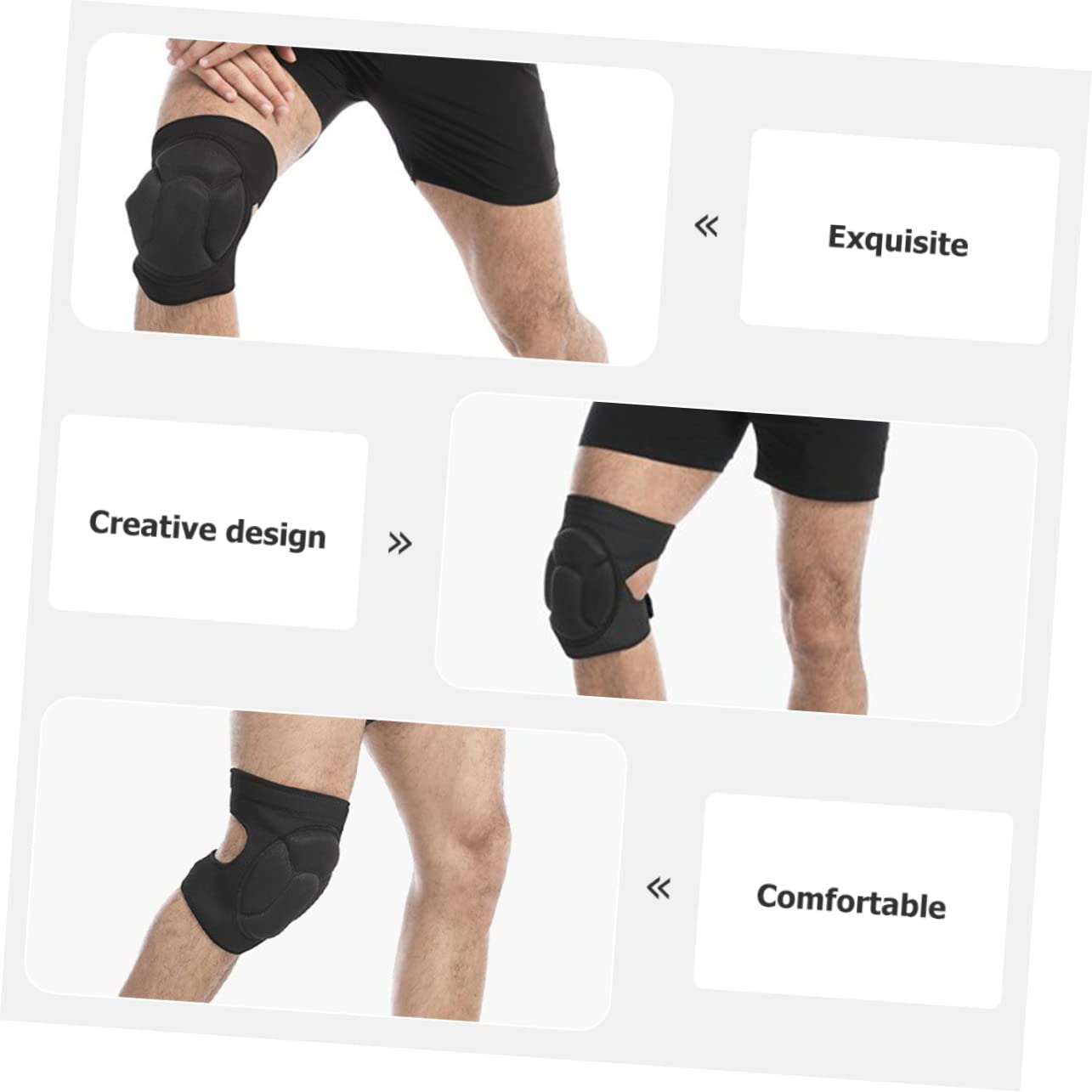 2pcs Sponge Knee Pads for Dance Breathable Stabilizer Support for Biking Skating Volleyball and More Comfortable for All Activities
