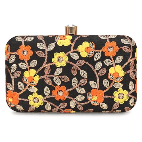 Image of LONGING TO BUY Hand Crafted Designer Box Clutch - Zari Embroidery For Women