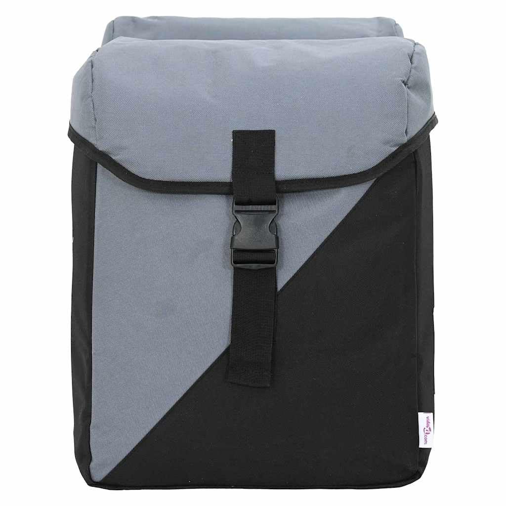Alforja doble para portaequipajes, impermeable, 31,5 x 15,5 x 40 cm, poliéster, gris y negro, accesorios de bicicleta para viajeros