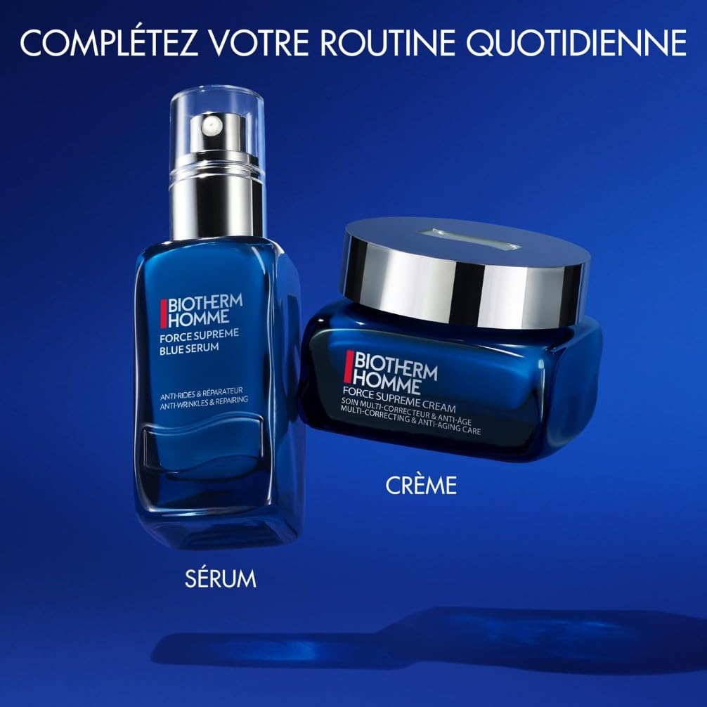 Biotherm Homme, Force Supreme Sérum Yeux, Sérum Yeux Anti-Âge pour Homme, Raffermit & Revitalise, Pour Tous Types de Peau Même Sensibles, 15 ml