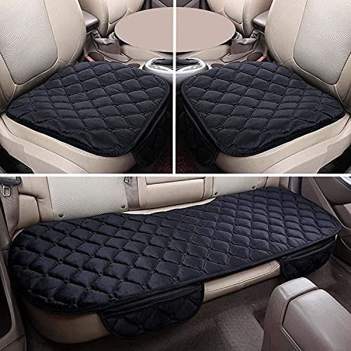 bangminda Auto Sitzauflage Sitzkissen Universal Velours-Material Rücksitzbezüge Sitzschoner Auto für Rücksitzbank Rücksitzkissenbezüge Fahrzeug Sitzschut (1 Rücksitzbezüge, Schwarz)