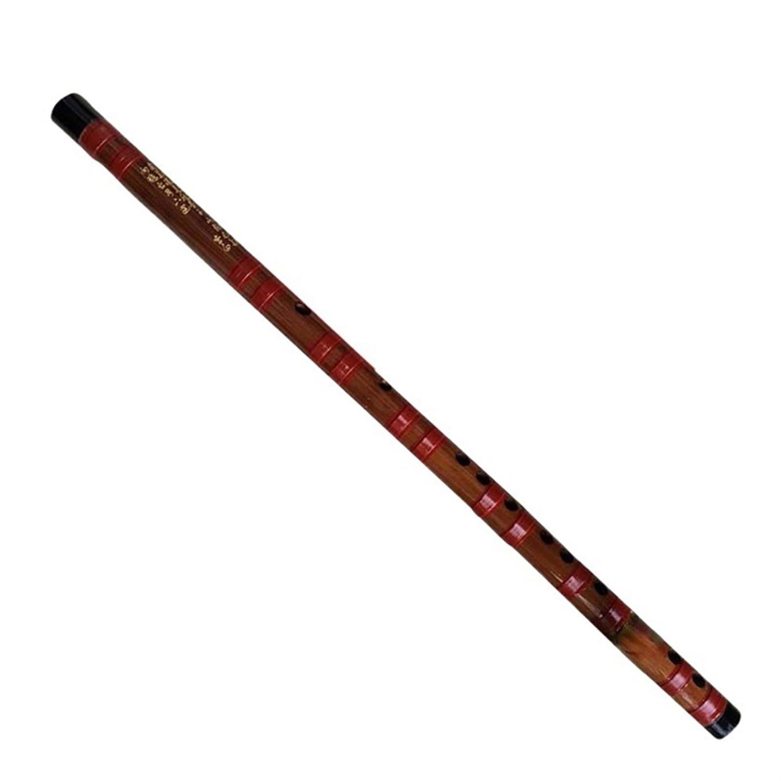 Flûte en bambou rouge pour débutants avec finition peinte en rouge et qualité sonore de la touche G