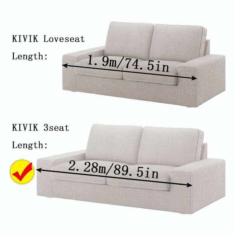 Amazon.co.jp: BACoverZone KIVIK シーヴィク3人掛けソファ用ソファ