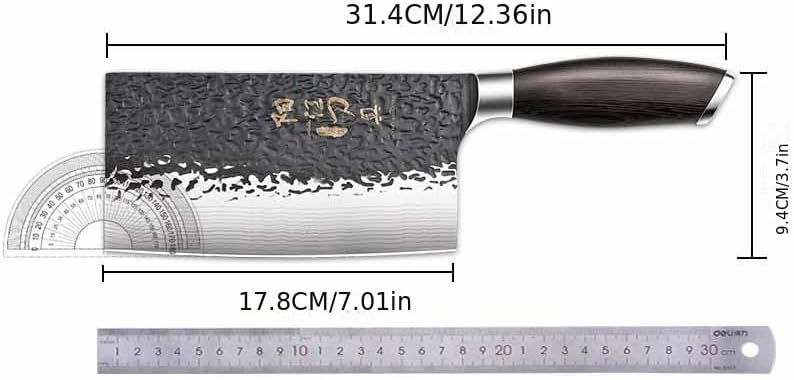 Meat Cleaver,Cleaver Knife 7 Inch Kitchen Knife Manganese Steel Cutting Knife For Chefs Super Sharp Home Cutting Knife Slicing Knife, LAMAJIGA5844