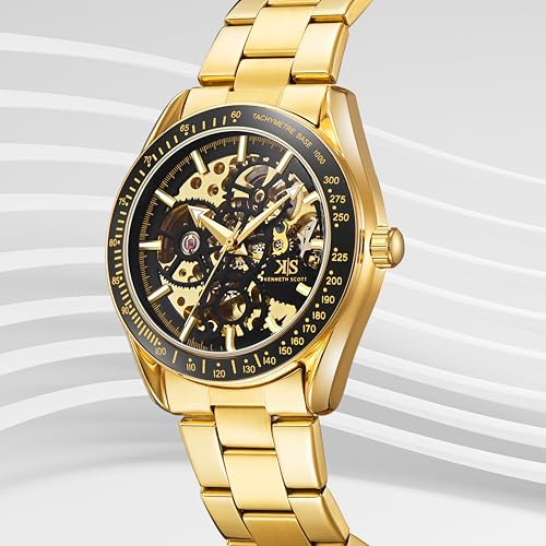 Image of Kenneth Scott Men's Mechanical Casual Watch |43mm - K22312-BBBB