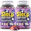Kids 4+ Sleep Gummies No Melatonin - Magnesium Glycinate for Kids Teens with Saffron, L-Theanine, GABA, Chamomile, Lavender, Probiotics, Methylated B6 B12 Folate D3 for Unwind Brain & Muscle, 120cts