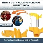 TonGass (2-Pack Multi-Purpose Plastic Utility Hook Attachment for Poles-Screw-On Hook 3/4" Inner Diameter Fits Threaded Poles Extension Poles & Broom Handles, Bird Feeder Pole Hanger Tool - Image 4