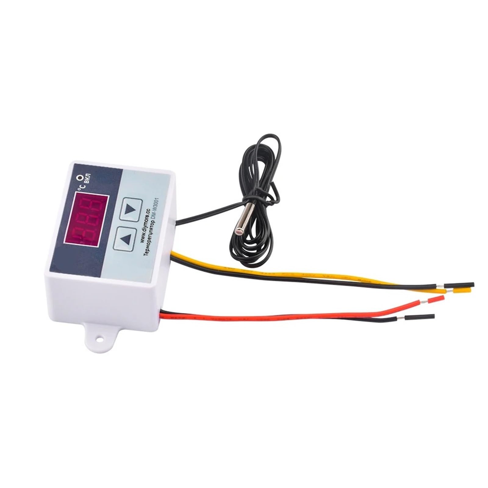 Controlador de temperatura digital LED W3001 de 12 V/24 V/110 V y 220 V, termostato, termorregulador, sensor y medidor for refrigerador, calefacción y refrigeración de agua.(AC110-220V Isolation)