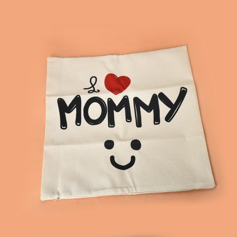 Miniatura 3 de Funda de almohada de lino con texto en inglés "Mommy I Love You", regalos para mamá, mamá, día de la madre, funda de almohada para cumpleaños, de