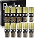 BeiLan T10 W5W Canbus Coche LED Bombillas 24-SMD 4014 Chipset blanco Exterior LED Bombillas Canbus Error Free para 194 168 501 2825 Luces de la placa interior del auto Paquete de 10