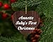 Designsify Christmas Tree Decoration, Annette Baby's First Christmas, Heart Ornament D, Gifts for Birthday Anniversary Valentines Mom Mothers Fathers Day Party, to Men Women Him Her Friend Mom