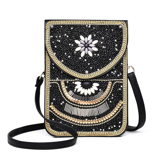 Image of Small Crossbody Bags for Women Designer Cell Phone Bag Boho Shoulder Wallet Purse