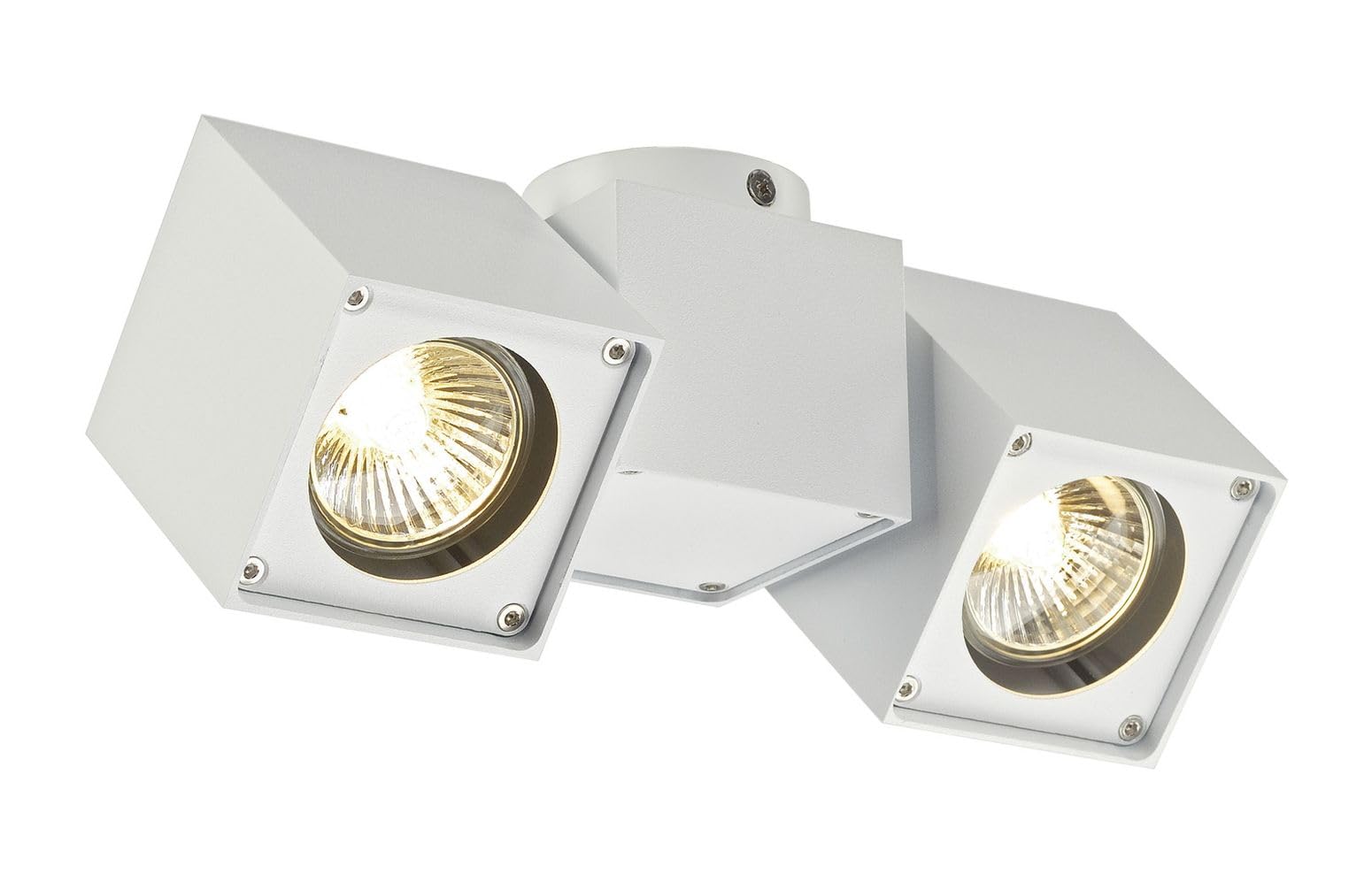 SLV LED Strahler ALTRA DICE dreh- und schwenkbar | Dimmbare Wand- und Deckenleuchte zur Beleuchtung innen | LED Spot, Deckenfluter, Deckenstrahler, Decken-Lampen, Wand-Lampe | 2-flammig, GU10,