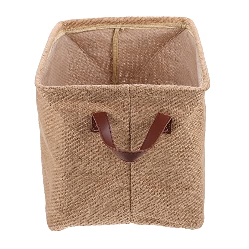 Cabilock 1 Pc Cesta De Almacenamiento De Yute Sabana De Algodon Cesta De Tela Cesta De Almacenamiento Del Hogar Cesta De Manta Sala De Estar Bebé Capa Impermeable Pe Simple Ropa Niño