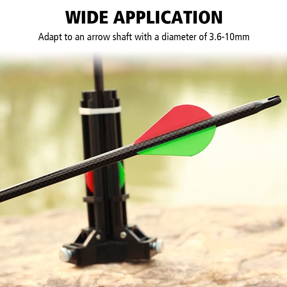 DONGKER Freccia Fletching Jig, dispositivo regolabile in ABS, per tiro con l'arco fai da te, strumento per attaccare molle a freccia da 3,6 a 10 mm