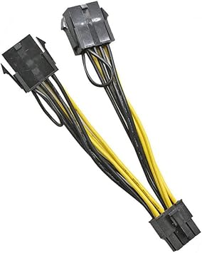 HSSDTECH Graphics Card Power Cable 030-0571-000 CPU 8 Pin Male to Dual PCIe 8 P-in Female Adapter for Tesla K80 M40 M60 P40 P100 Professional Graphics Card GPU Cable 10cm