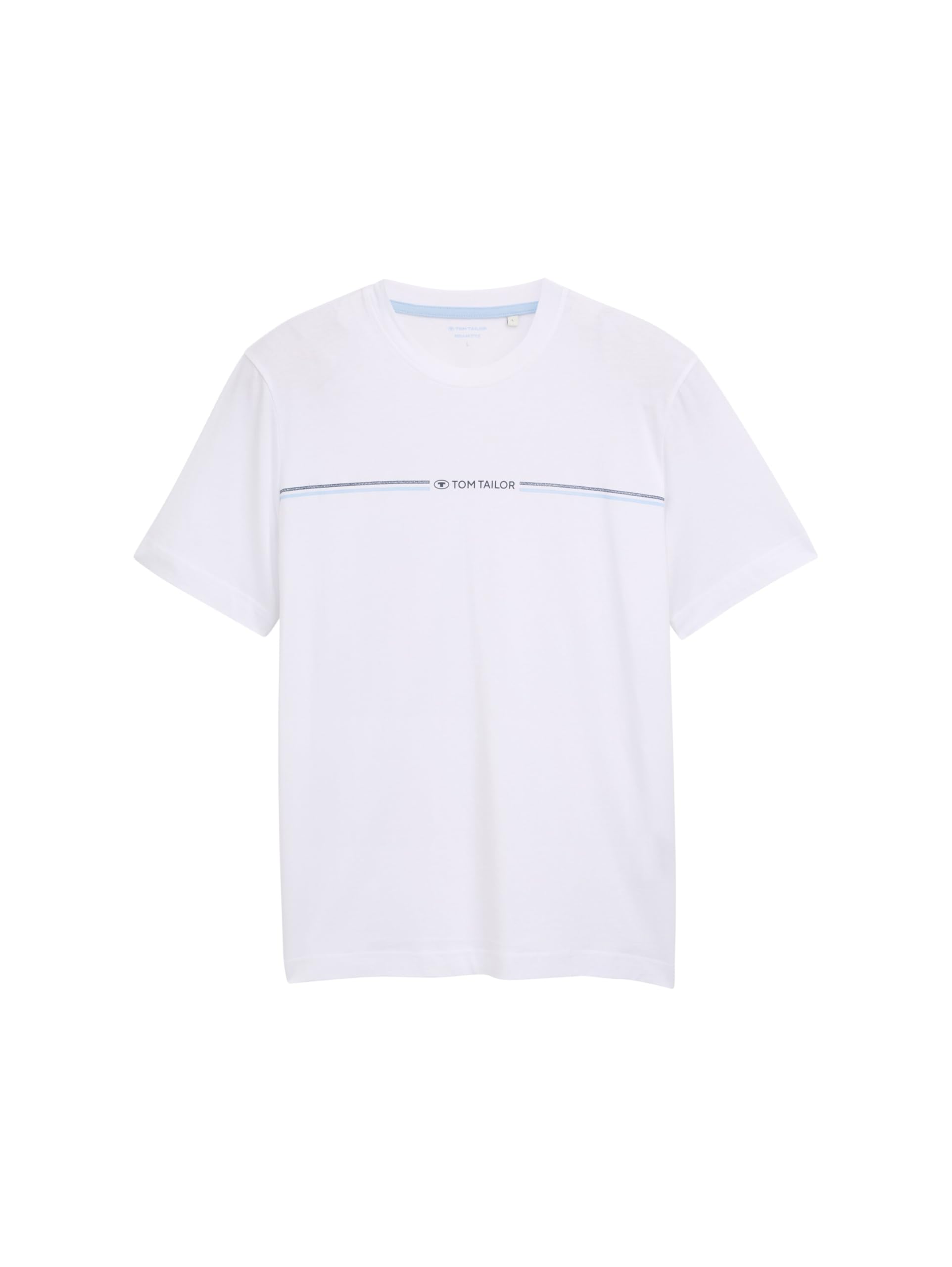 TOM TAILOR Men's 1048093 T-Shirt, 20000-White, XS
