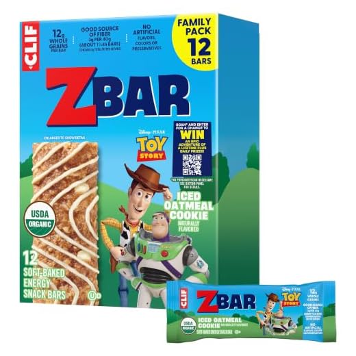 CLIF KID ZBAR - Organic Granola Bars - Iced Oatmeal Cookie - Non-GMO - Organic -Lunch Box Snacks (1.27 Ounce Energy Bars, 12 Count)