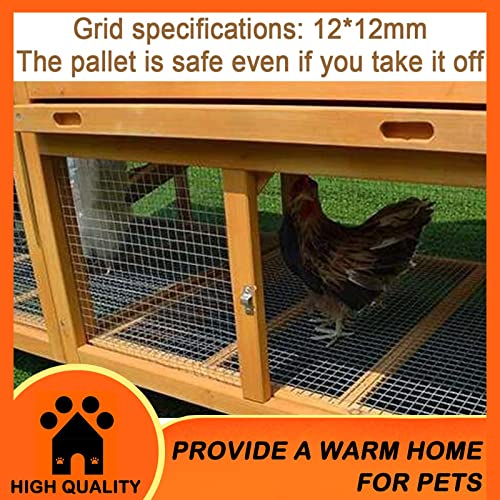 Hühnerställe für den Außenbereich, Holz-Hühnerhaus mit Stelldach, 168 cm, super großer Geflügelkäfig, für Garten, Tür… – Bild 8