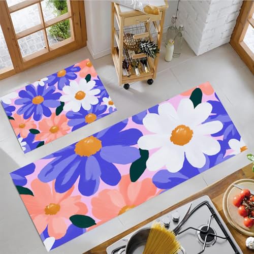 Alfombrillas de cocina antideslizantes JEDTAKCT lavables para proteger el suelo de la lavandería 2