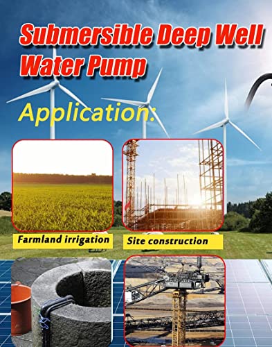 Image of FLOJOY Asian Pumps & Machineries Dc 24V 250W Solar Submersible Water Pump For Openwell & Borewell High Flow 3000-4000 L /Hr, 6 Impeller Pump Outlet 50Mm (3 Nozzle 1, 1.5 & 2 Inch) 90-100 Feet