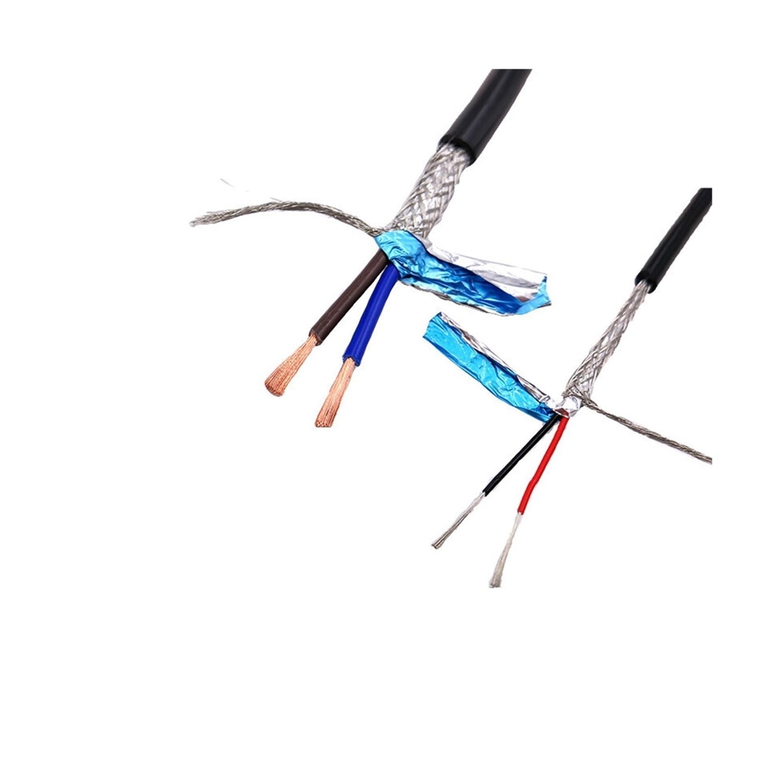 Cavo di controllo schermato RVVP da 5 m, filo in rame puro a 2-8 conduttori | Cavo di segnale rivestito in PVC anti-interferenza 18/20/22 AWG(2 Core 20AWG 5Meter)