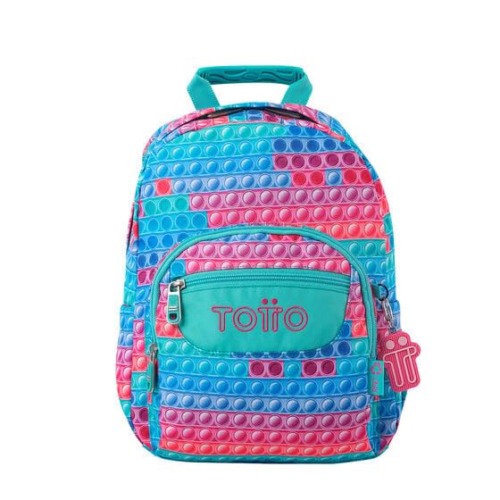 Mochila Totto Tempera escolar eco-friendly pequeña color Pupit
