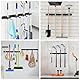 WECUTE Besenhalterung Wand 2 Stück Gerätehalter Hakenleiste Besenhalter Gartengerätehalter Gartengeräte Besen Mop Halter Besenstielhalter (Ganz in Schwarz)