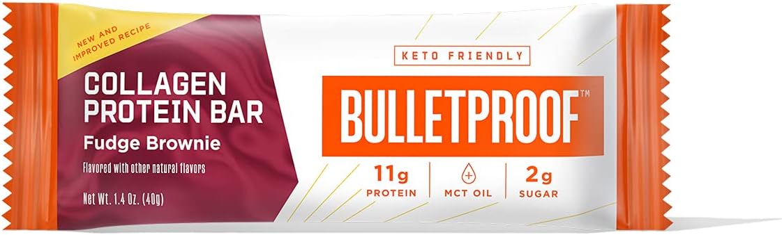Bulletproof Fudge Brownie Collagen Protein Bar, 1.4 OZ