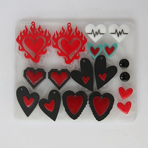 Miniatura 4 de Finyoffiy Molde de resina para aretes, moldes de silicona, moldes de fundición de joyería, molde epoxi de Halloween para mujeres, suministros de