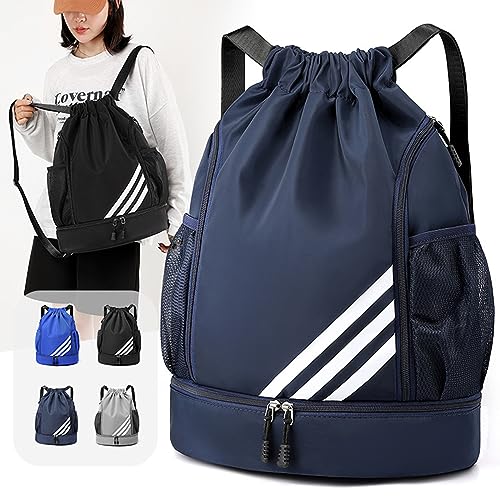 image for Bilivry Drawstring Backpack, Waterproof Gym Bag for Men Women Sports B
