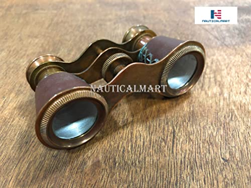 Binoculares de ópera náuticos de latón antiguo miniatura 2