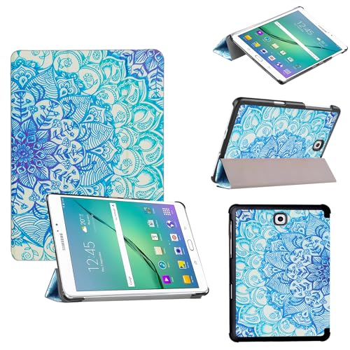 Tri-Fold Case Compatible with Samsung Galaxy TAB S2 8.0 inch Tablet (SM T710/T713/T715C/T719C), Includes a Screen Protector - Premium PU Leather Tri-Fold Cover with Auto Sleep/Wake
