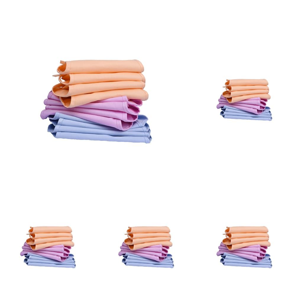 Nappy for New Born Baby - Set of 12 Pcs/Cotton Cloth Langot for Babies # 0-6 Months # Double Layer Nappies # U Shaped # Washable and Reusable # Pack of 60 by Dolphers-image-39