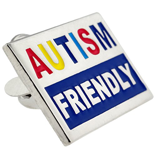 Pinmart Autism Awareness 4-Piece  Pin Set – Nickel Plated Whiteenamel Lapel Pin - Inspiring  Symbols Of Autism Support - Secure Clutch Back For Hats, Scarves And Backpacks #TOP4