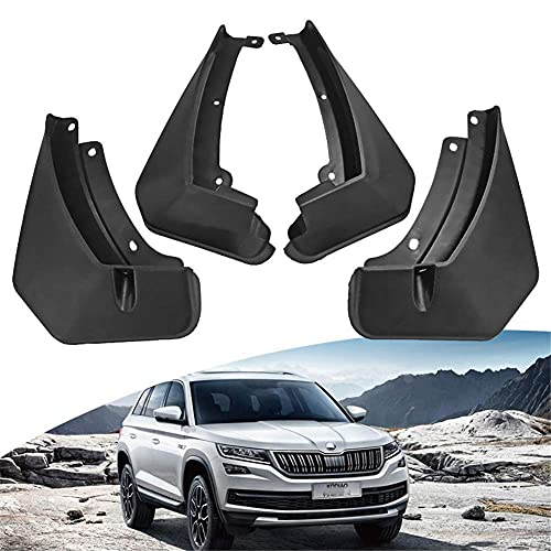 Voiture Garde-Boue Car Custom Avant et Arrière Fender Splash Guard pour Skoda Kodiaq 2016-2018 Dédié Bavettes Anti-Éclaboussures Couvre kit Auto Accessoires,4 pièces Cover