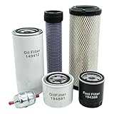 Engine Fuel Filter Oil Filter Kit Fit for Ditch Witch SK600 SK800 Stand-On Skid Steer, Replace