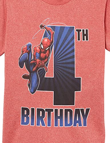 Marvel Unisex-Child Spiderman 4th Bday T-Shirt2