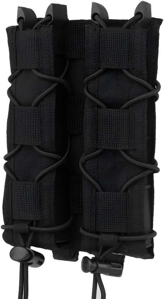 Long Dual Quick-Draw Pouch, MOLLE Compatible Nylon Bag - 10x16cm, 0.13kg For Team Activities, Tactical Games, Movie Props