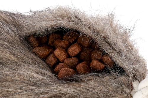 Kerbl Pet Snackdummy, 32x11cm, braun, mit Wurfkordel, Fellimitat, zum Werfen & Apportieren, Polyester, zum Befüllen mit Leckerlies