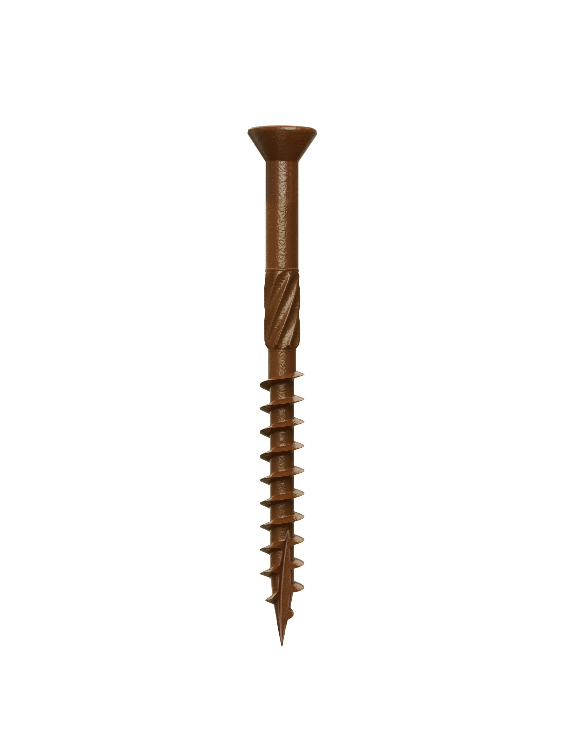 Tornillos de madera de alta calidad, 1200 piezas #8 x 2-1/2 pulgadas, grado exterior, revestimiento Ruspert marrón, tornillos de cubierta multiusos de 2-1/2 pulgadas, puntas S2 de 2 pulgadas