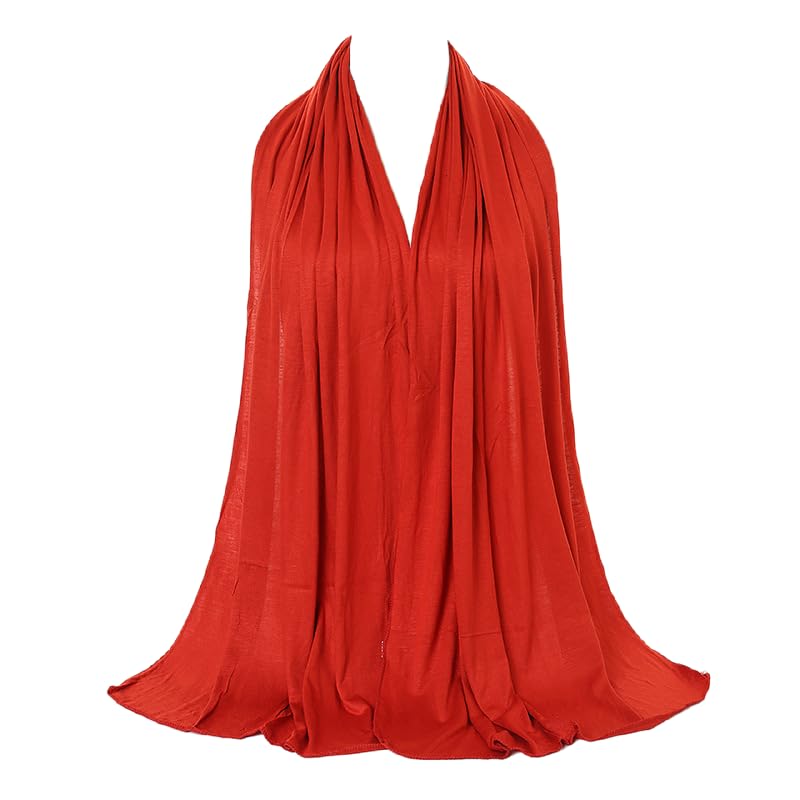 Jersey Hijab Scarf for Women Soft Muslim Africa Ramadan Plain Head Wrap Turban Shawl Scarves Lightweight