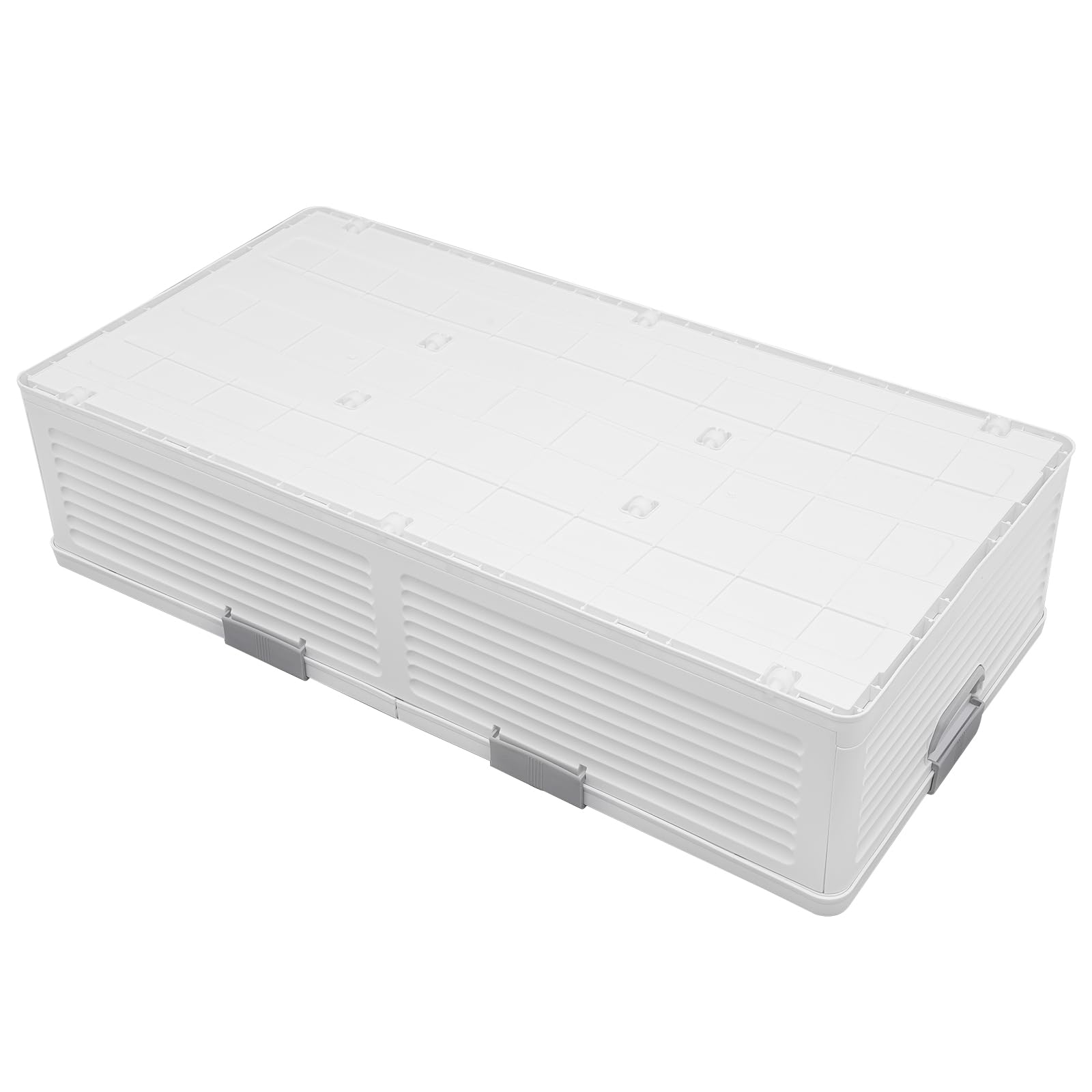 Scatola portaoggetti per sotto il letto con ruote, colore bianco