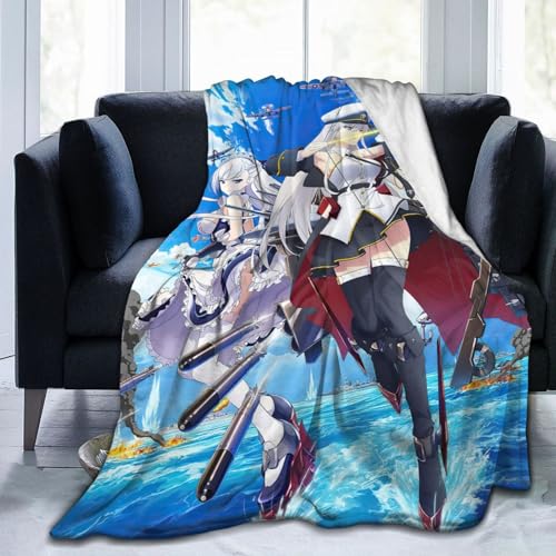 Osuki Azur Anime Lane Throw Blanket Cozy Ultra-Soft Micro Fleece Lightweight Blanket For Sofa Bedroom Living Room 60""X50"" thumb #4